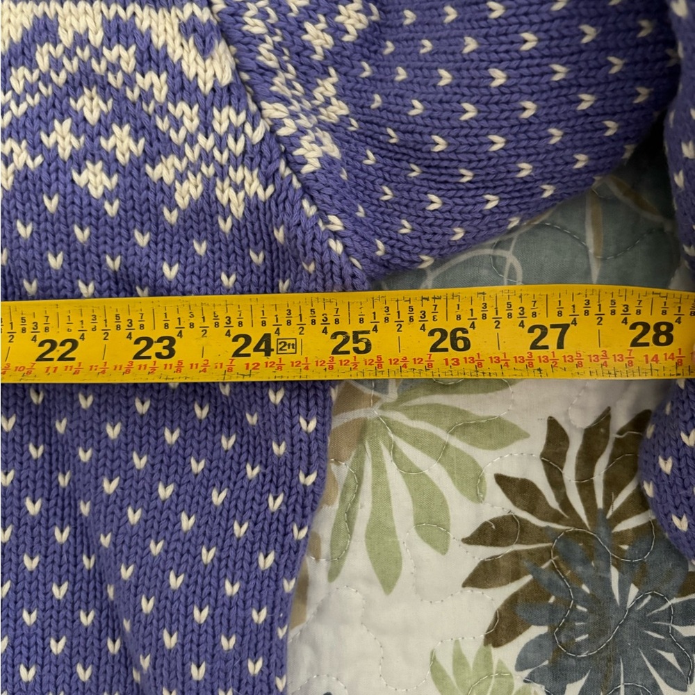 LL Bean Vintage Cotton Nordic Sweater - Picture 6 of 8